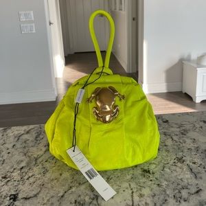 Marc Jacobs “Rana” Pouch in Acid Yellow Lime green